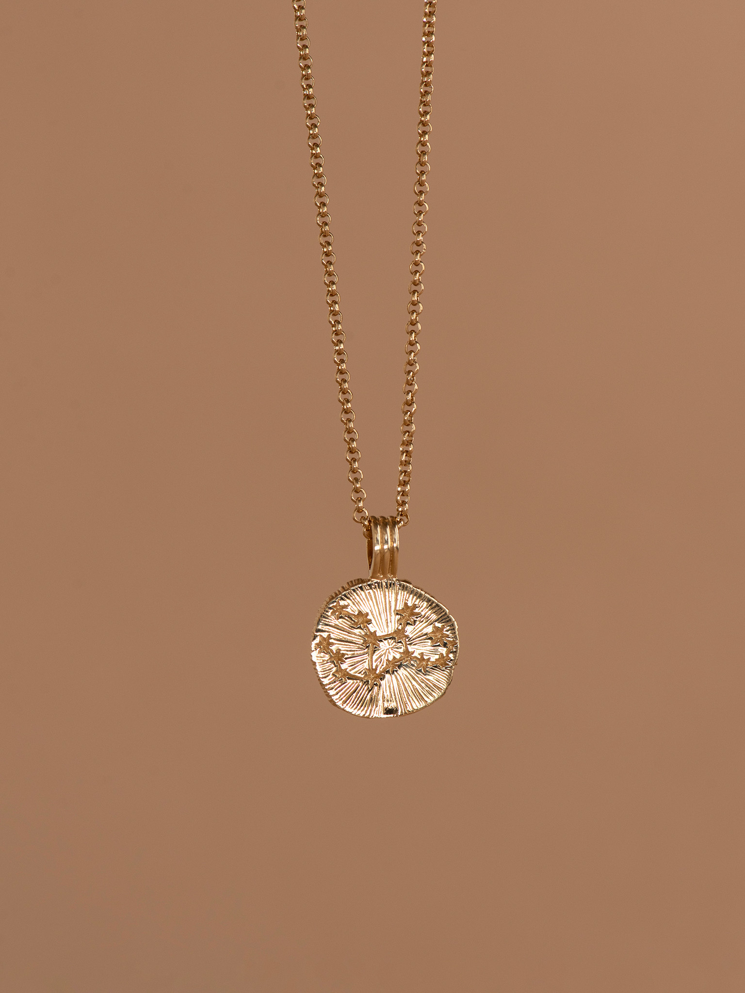 Sun in virgo necklace - 22k gold vermeil